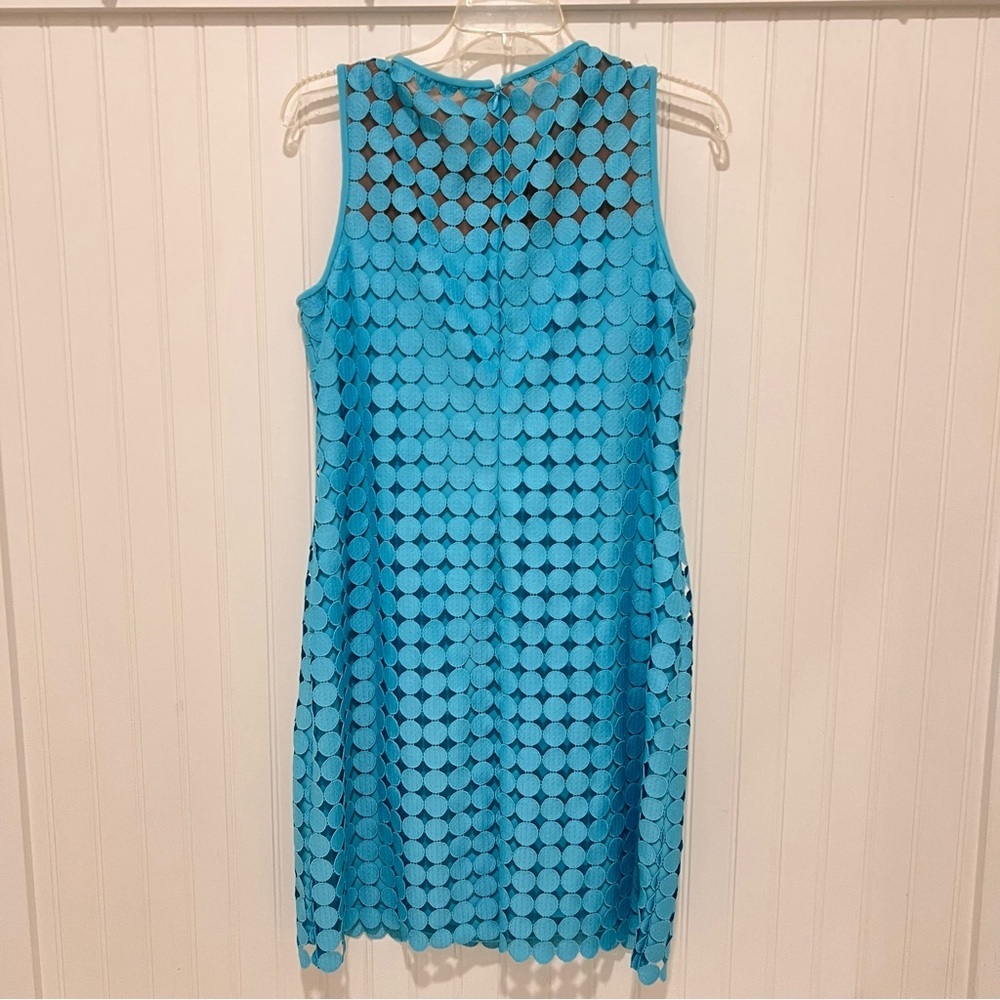 Lauren 14 Elegant Blue Sleeveless Dress - Picture 5 of 6